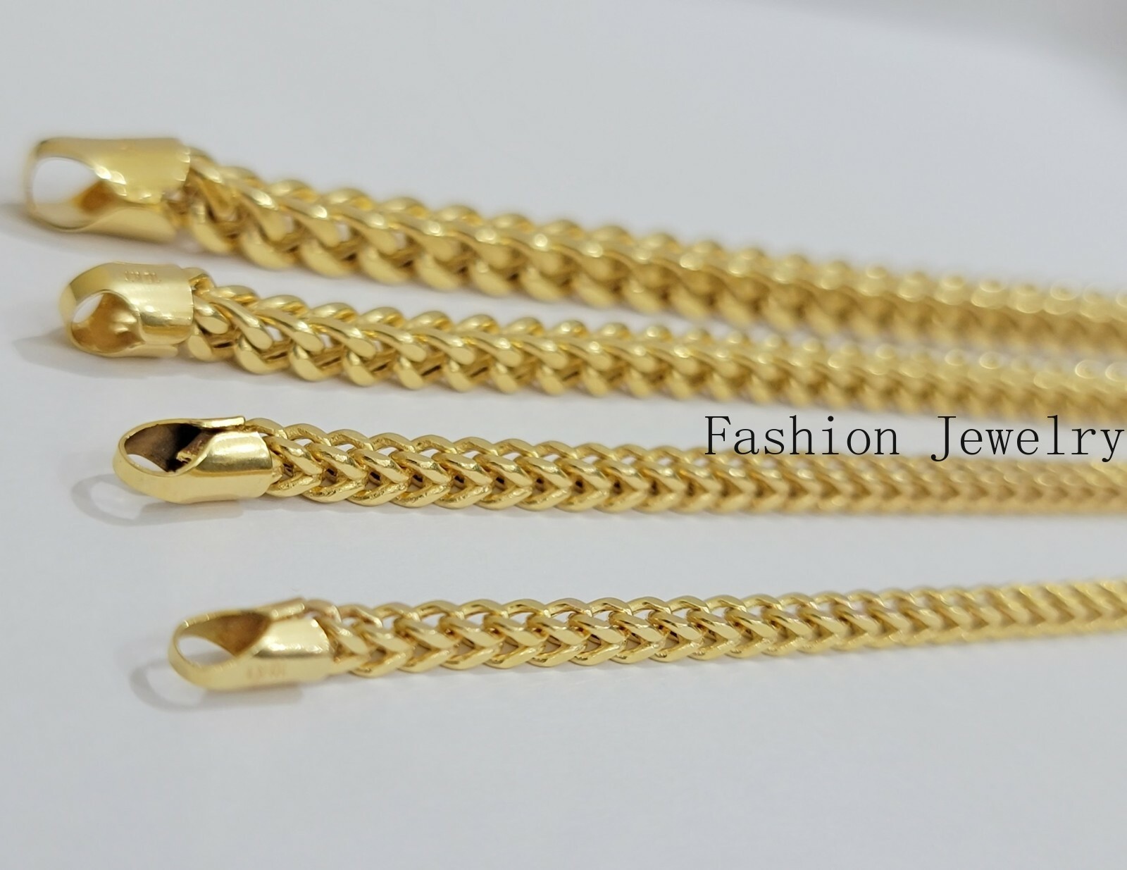Real 10k Gold Chain Franco Mens Necklace 20″-28″ Inch 3mm-5mm 10kt Yellow,STRONG