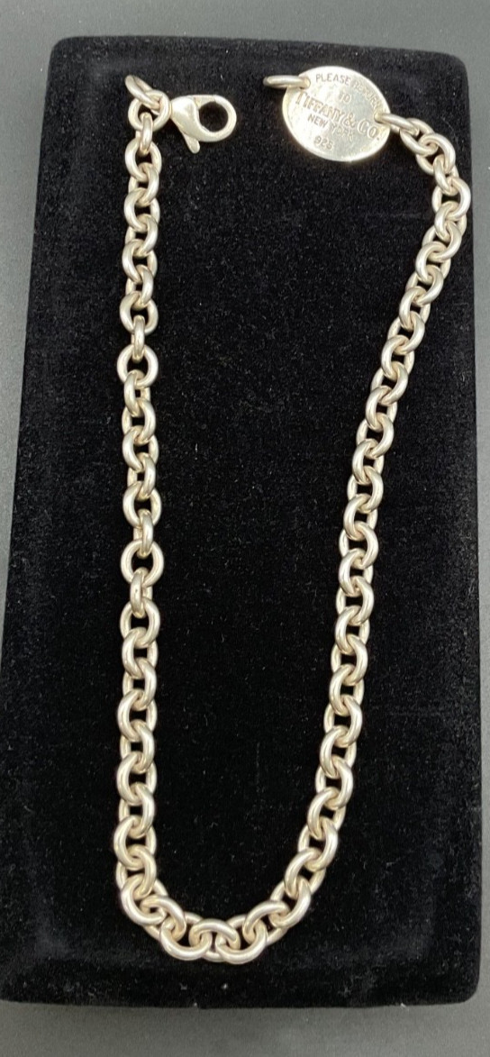 Tiffany&Co retired,vintage STERLING 925 OVAL TAG NECKLACE
