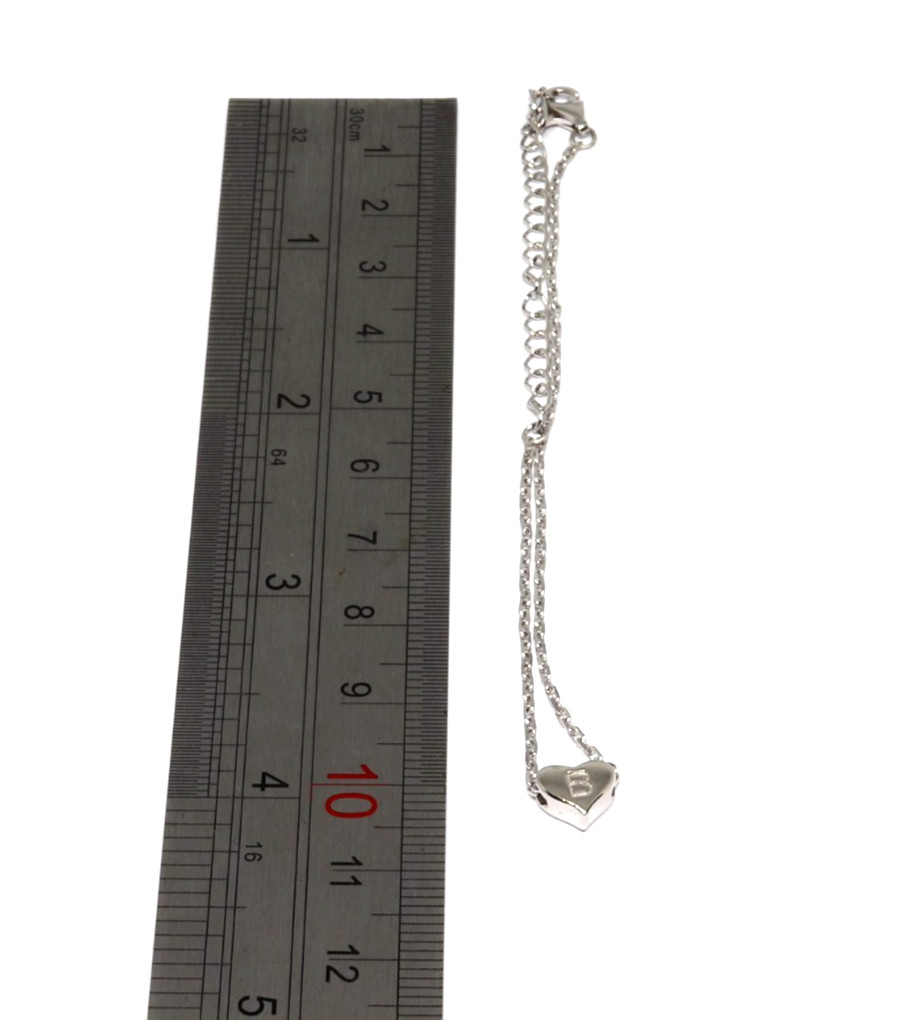 925 Sterling Silver Chainspro Jewellery Heart Pendant Letter B Anklet Chain