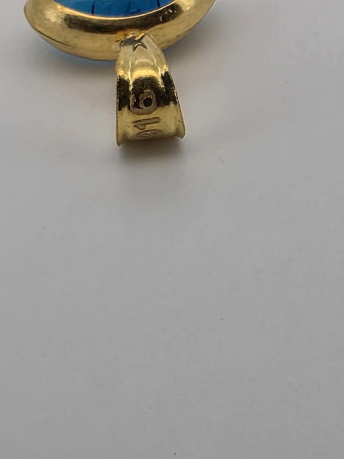 22ct Solid Gold Blue Evil Eye Pendant 0.60g – Authentic 916 Hallmark Nazar