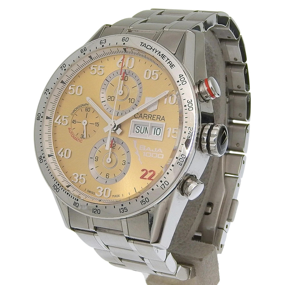 TAG HEUER CV2A1H Gold Case Size 53mm x 44mm Men’s Used Watch #71022
