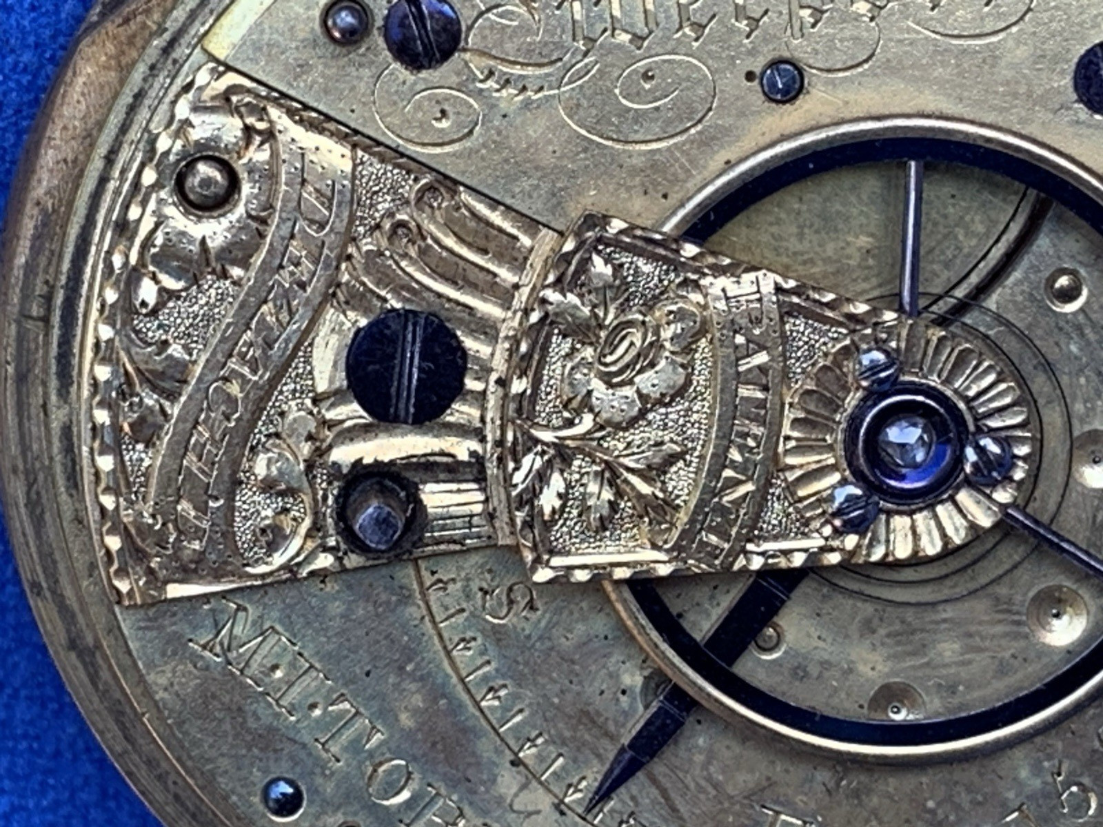 M.I. Tobias & Co Liverpool England Key Wind Fusee Pocket Watch Movement 44mm