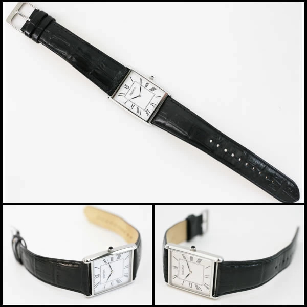 Seiko SWR049 Essentials Mens Quartz Watch Leather Strap Authentic Genuine
