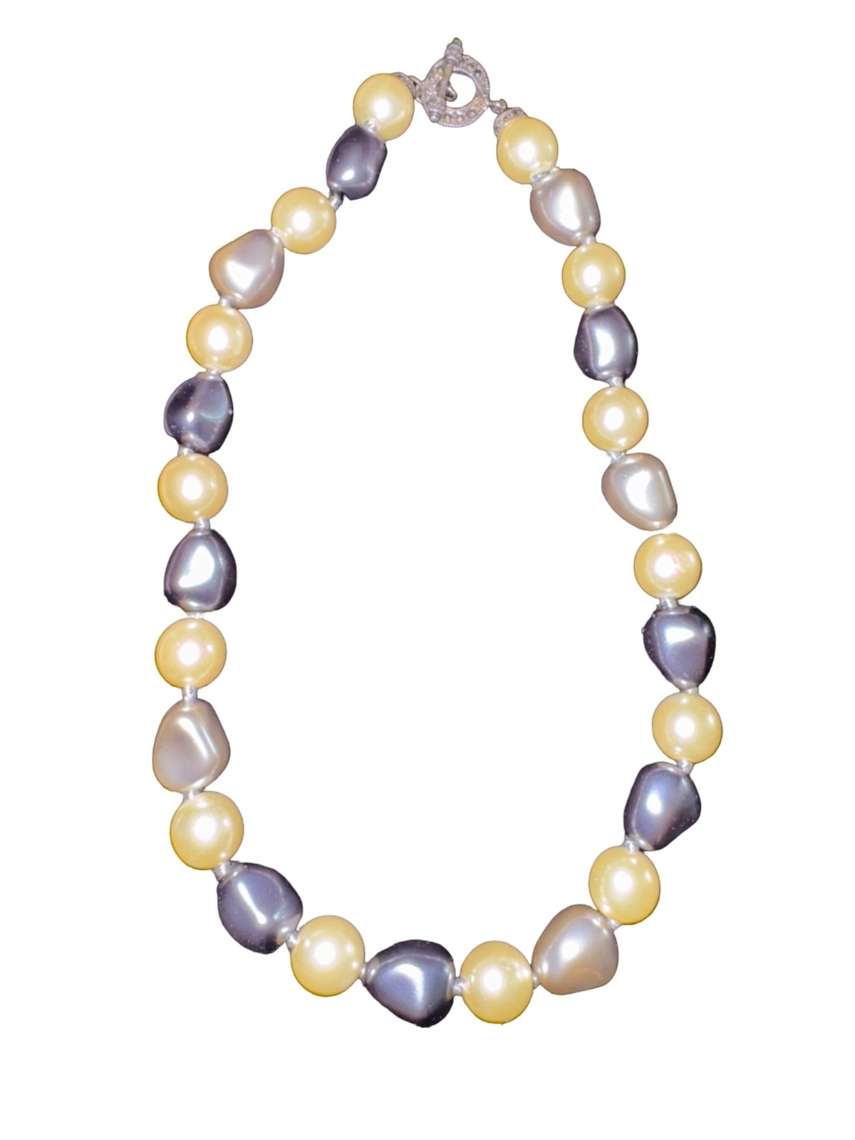 Carlisle Mixed Pearl Necklace With Elegant Clasp Mineral Classic Luxury Toggle