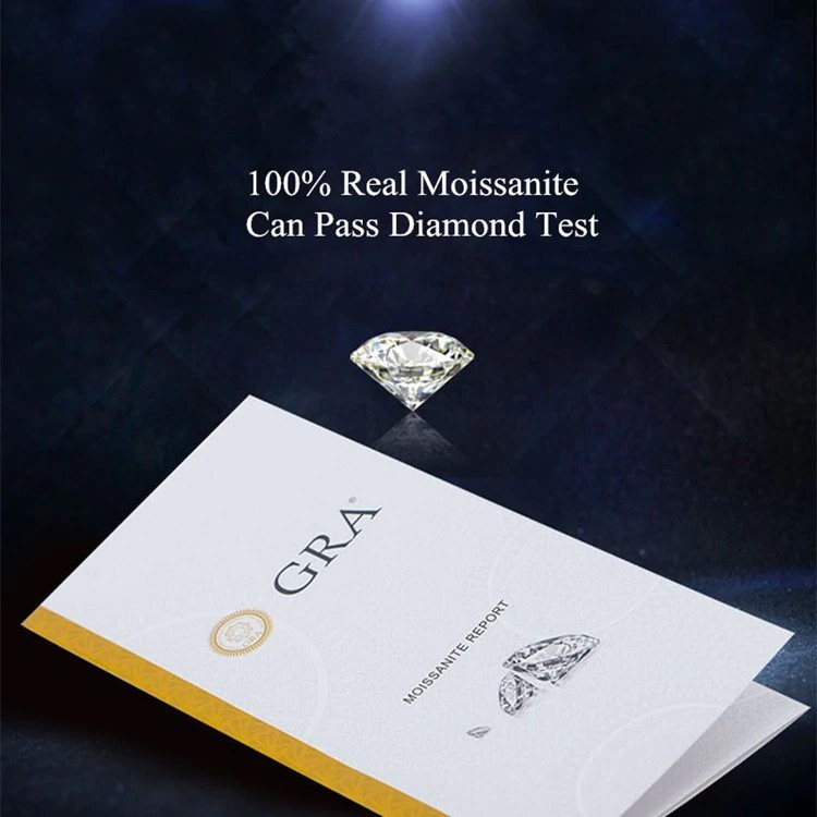 Moissanite Round Blue Shiny Jack Ring 0.50ct