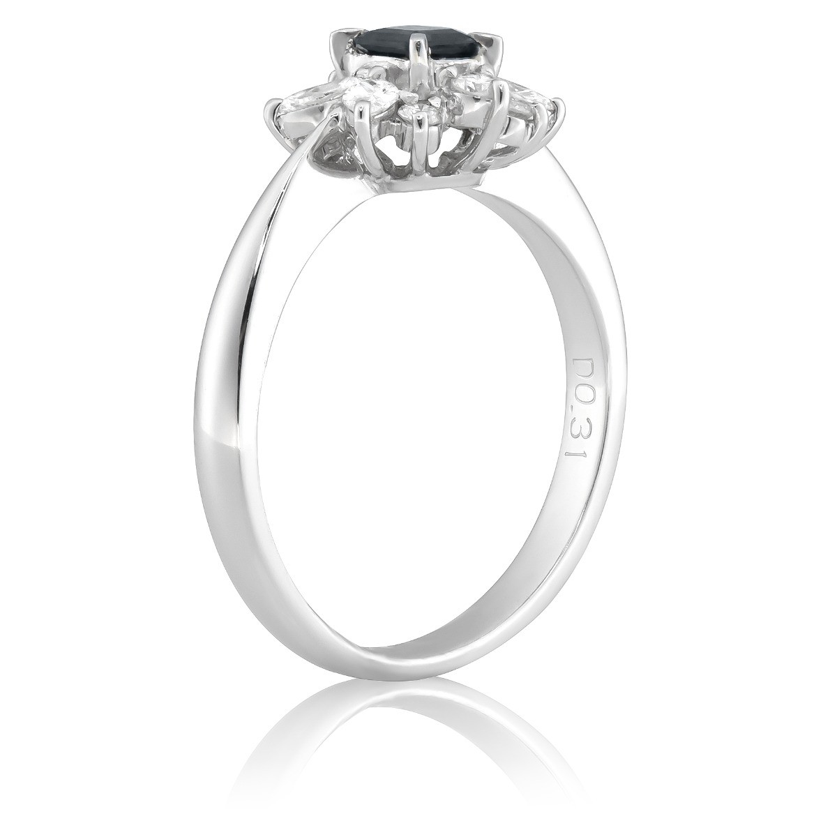 Untreated Alexandrite 0.30 cts in Platinum Ring w 0.31 cts Diamonds / GIA Report