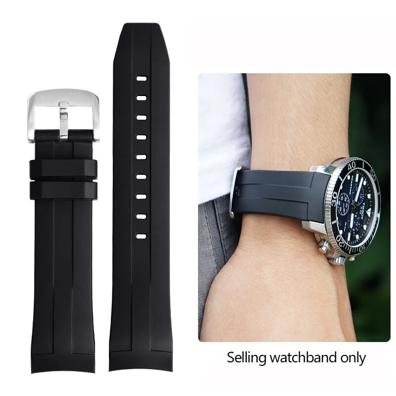 NEW 22mm Rubber Strap replacement For TISSOT SEASTAR 1853 T120 T120.417