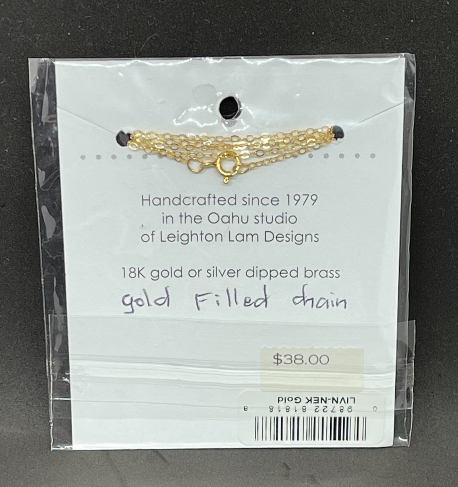 Leighton Lam Designs LIV-N-ALOHA Heliconia 18 Inch Necklace