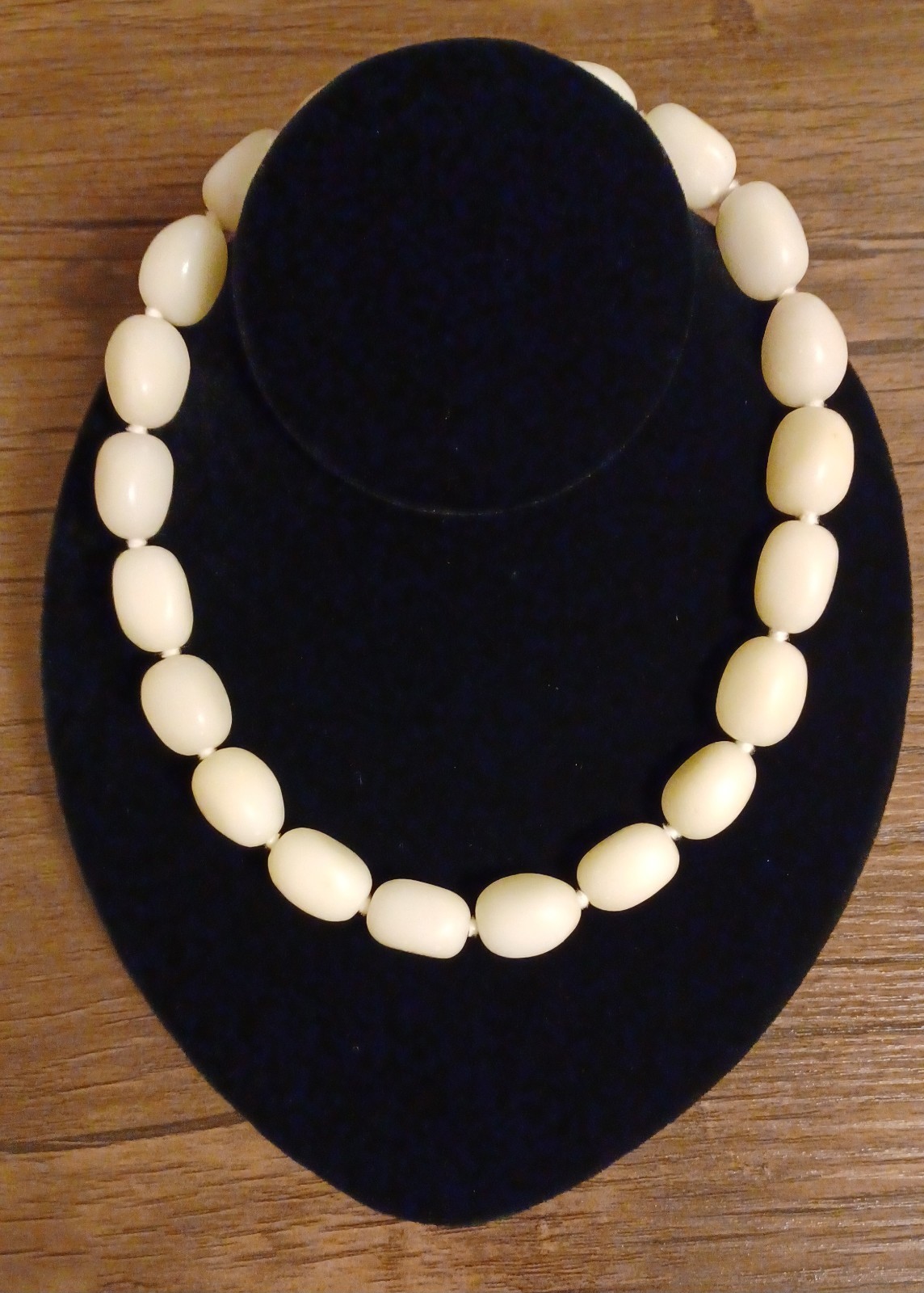 Milky White Gemstone Hand Knotted Necklace Marked GSJ 925 Adjustable 17-19 in