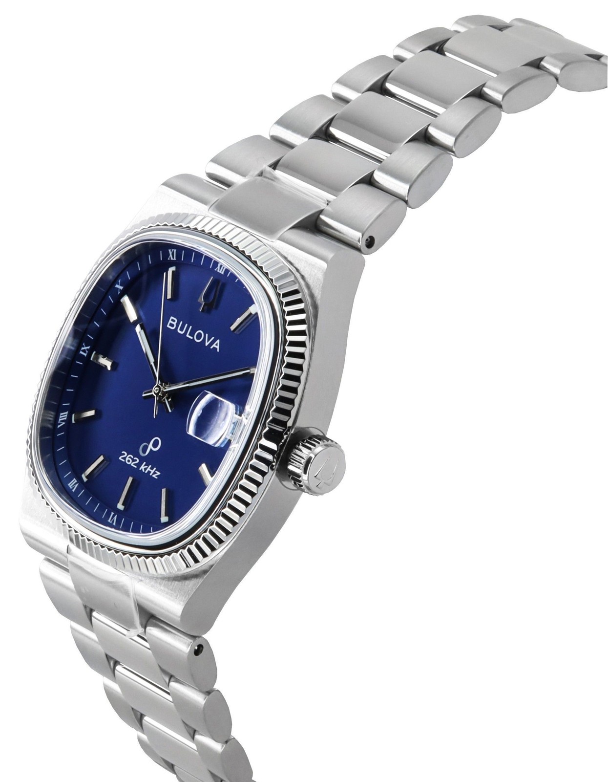 Bulova Classic Super Seville 262kHz Precisionist Blue Dial 96B440 Mens Watch