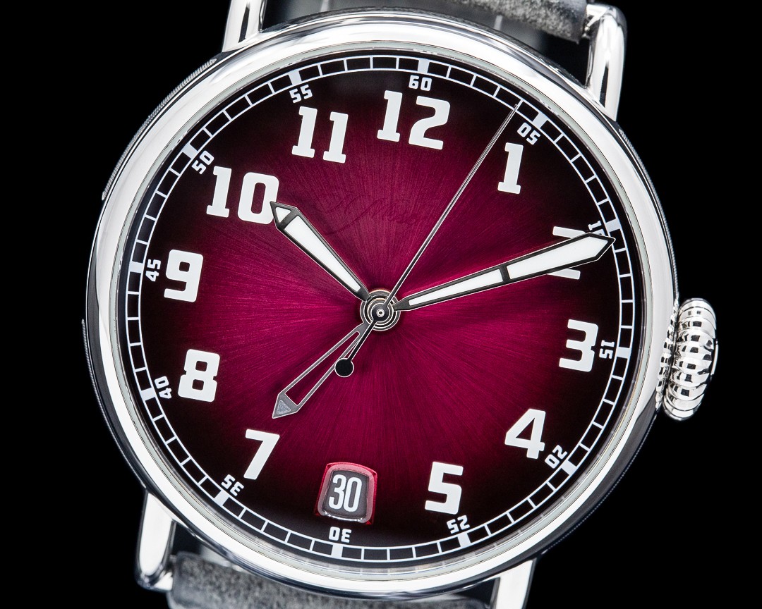 H. Moser and Cie. 8809-1200 Heritage Dual Time SS Burgundy Fume Dial 2024