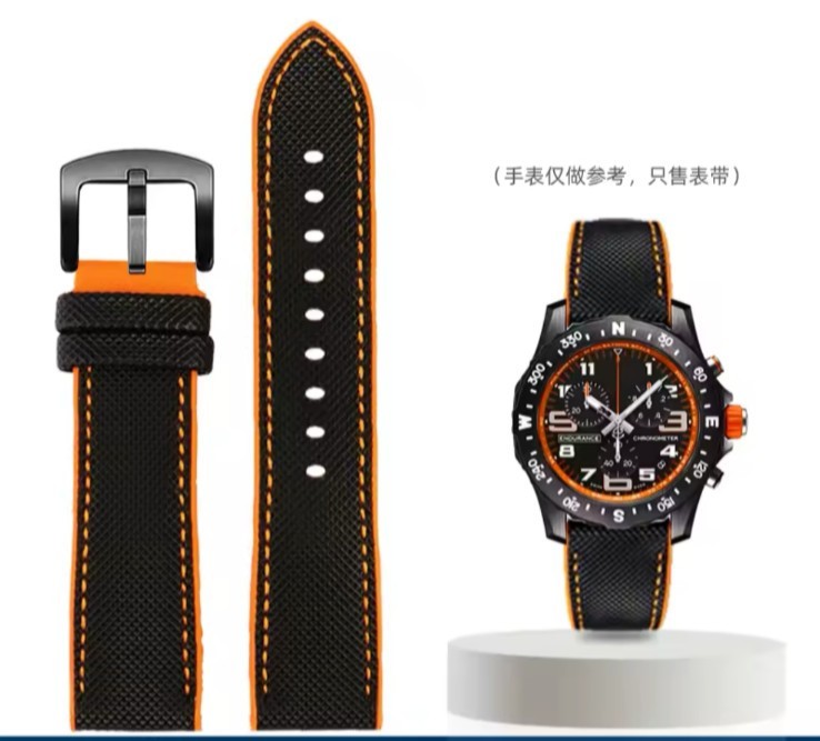 20/21/22/24mm Nylon Pattern Rubber Strap For TAG HEUER F1 Breitling Superocean