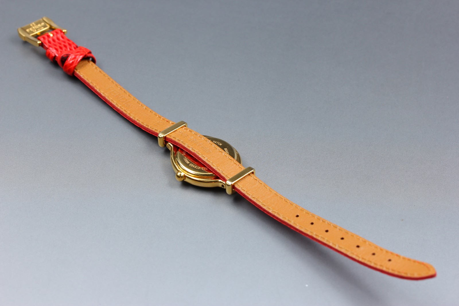 Vintage FENDI 640L Chameleon 5 Colors Belt Gold Women’s Quartz Watch [Box]