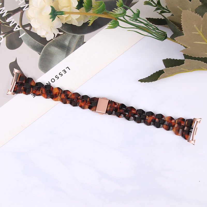 For Samsung Galaxy Watch 8/8 Classic Luxury Resin Stainless Steel Watch Band
