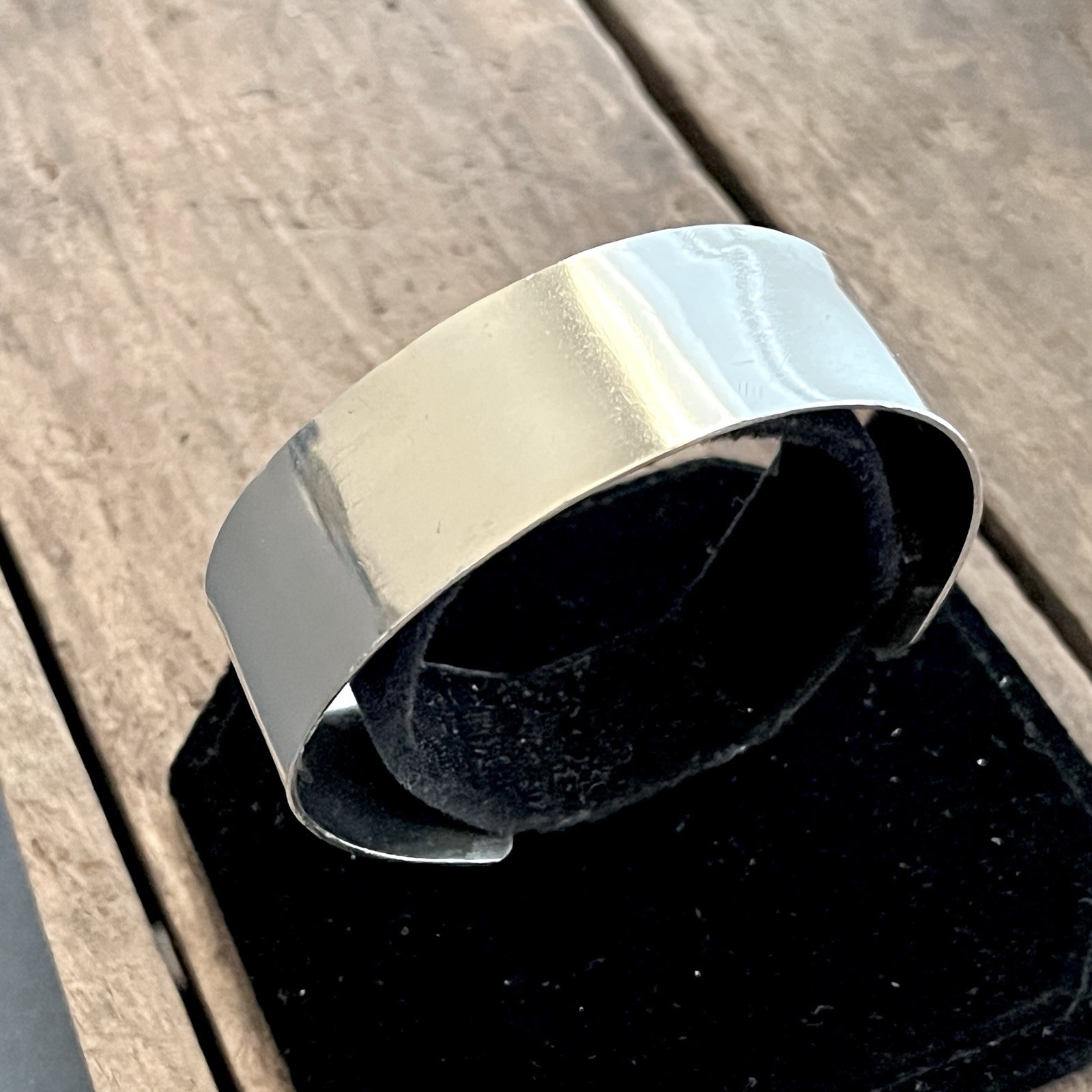 Vintage 925 Sterling Silver 27g Minimalist Cuff Bracelet 6.75 in Adjustable
