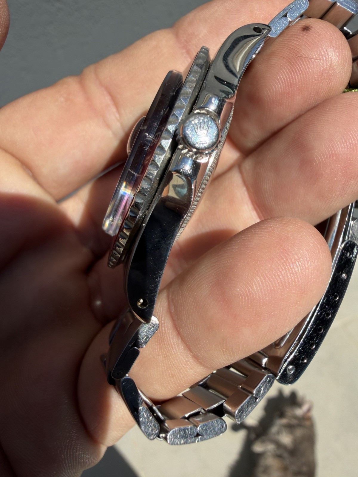 Rolex GMT Master 1675 Pepsi Bezel Rarest Radial Dial Vintage 1966 Serviced