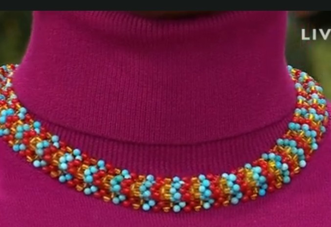 Jay King Sterling Silver Angel Peak Turquoise, Coral & Amber Woven Bead Necklace