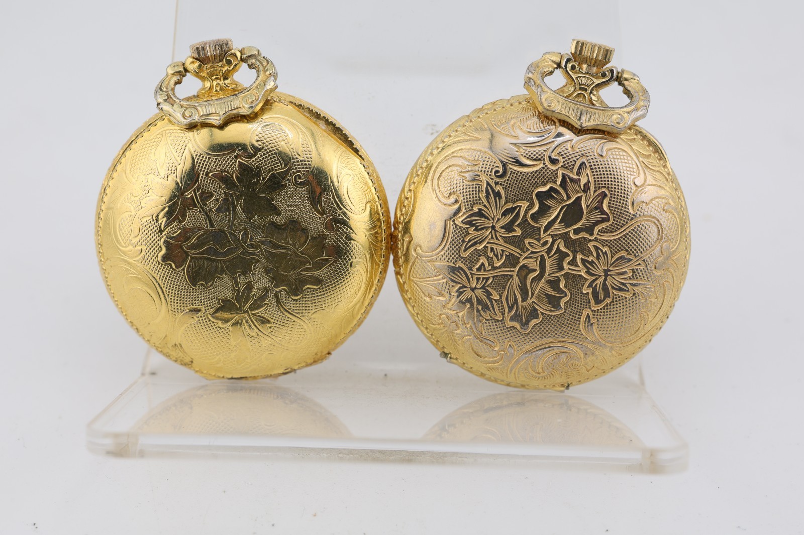 LOT OF 2, SWISS cal. BAUMGARTNER 866, 1j POCKET WATCHES, 34.2mm (LI)