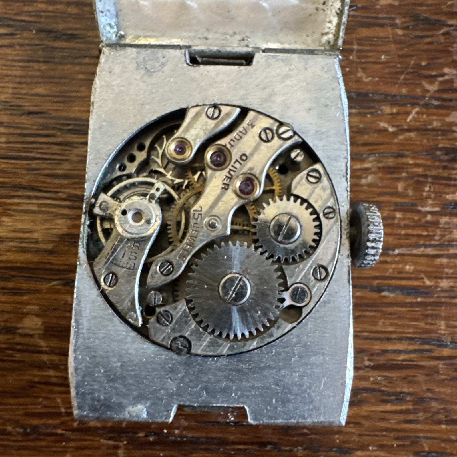Ollendorff ? Oliver Handy Chronometer 15 Jewels 3 Adjustments Unusual Case 30mm