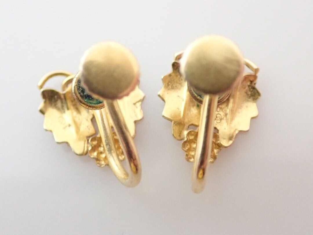 10k Landstom’s Black Hills Gold Multi Colored Estate Earrings 2.4 Grams