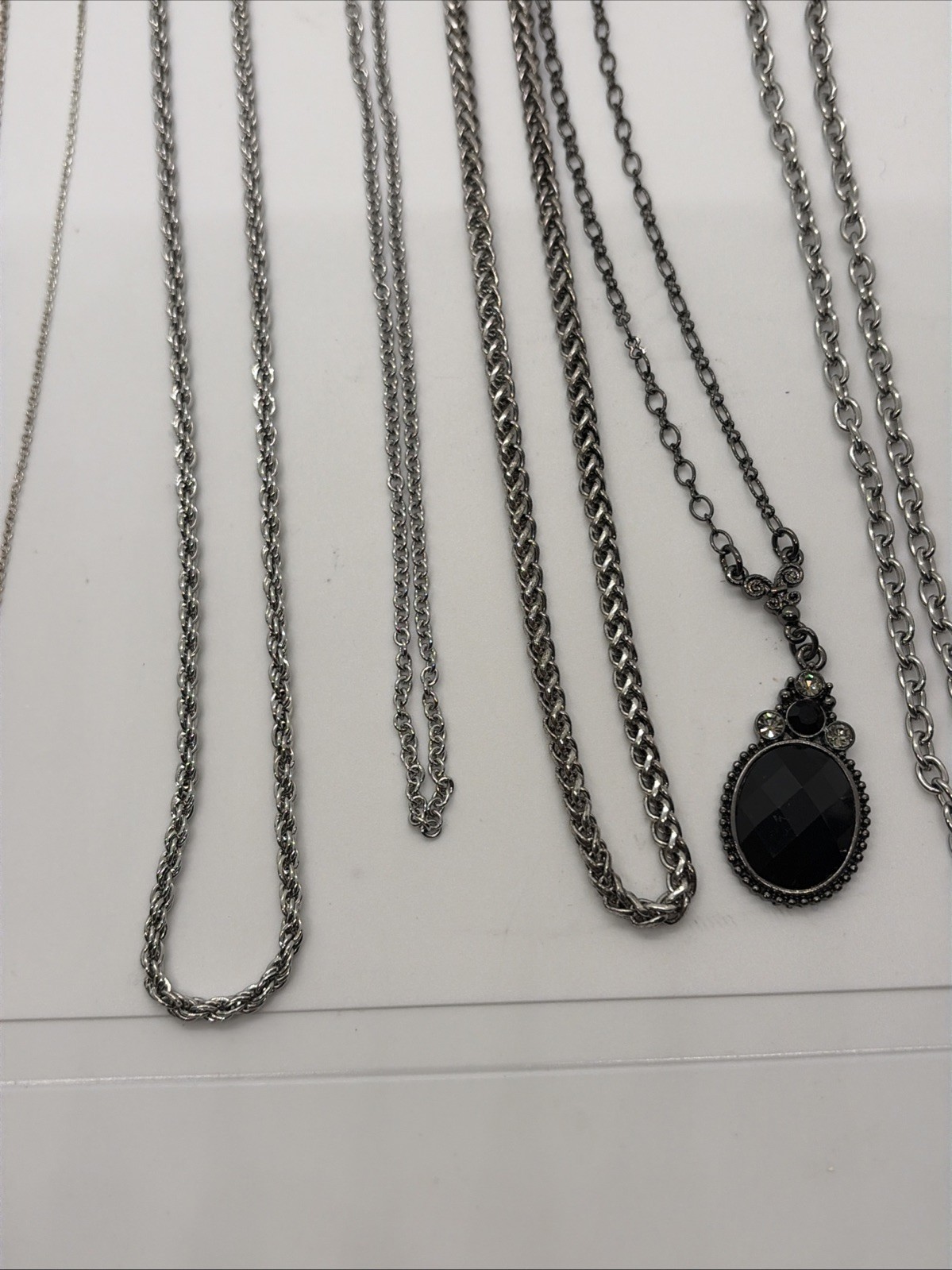 12 Silver Colored Necklaces #11