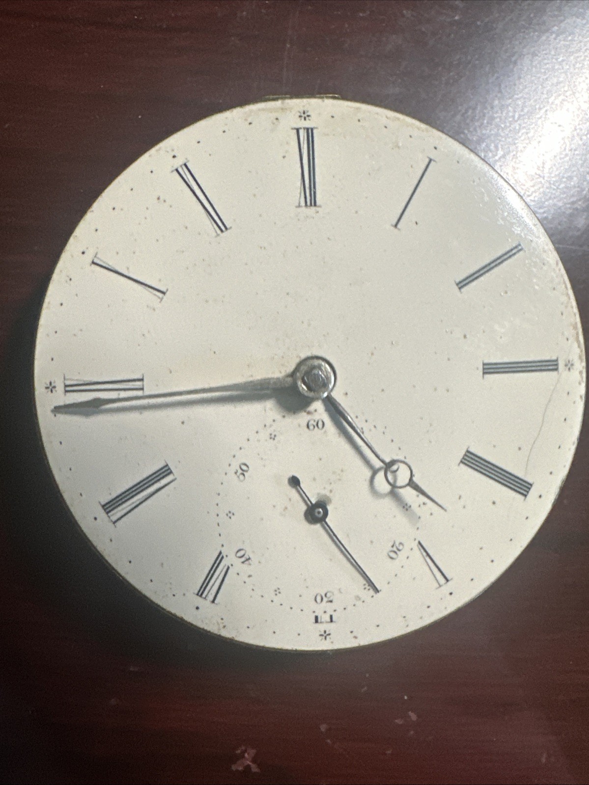 Fusee Antique Pocket Watch Movement 45.4 mm AS IS