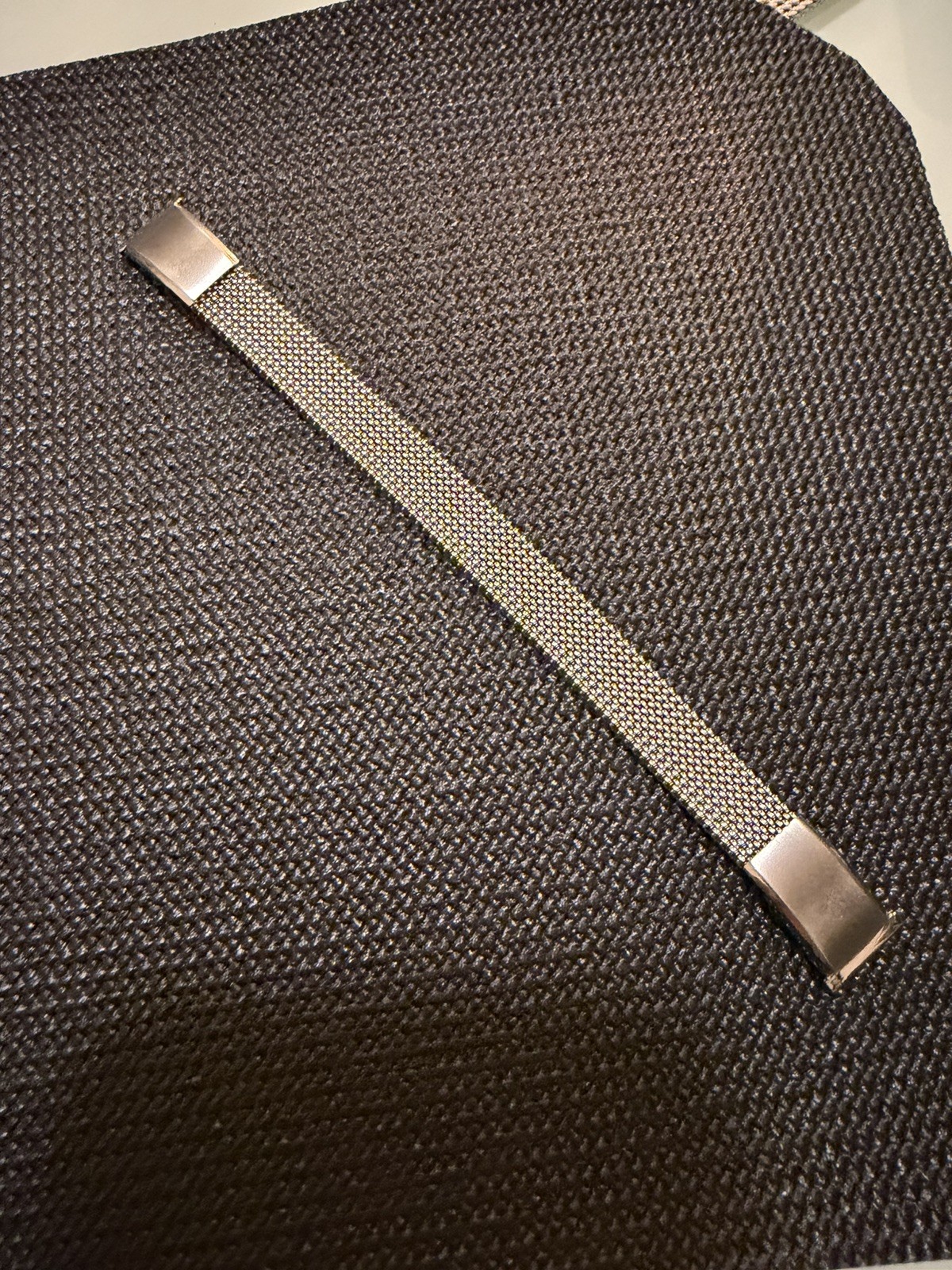 Evinger 13mm open end fixed lug tank Vintage Watch Band Mesh bracelet silver USA