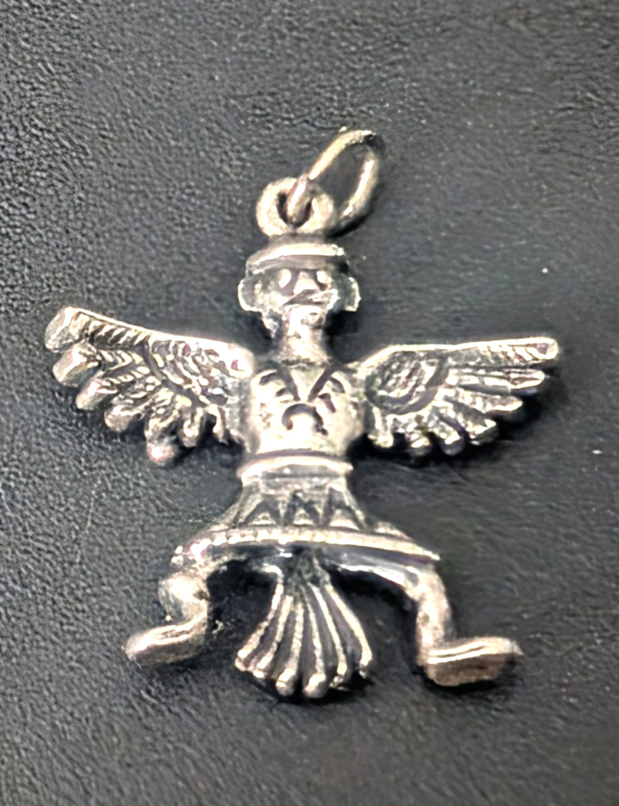 Native American Eagle Kachina Dancer 925 Solid Sterling Silver Charm or Pendant