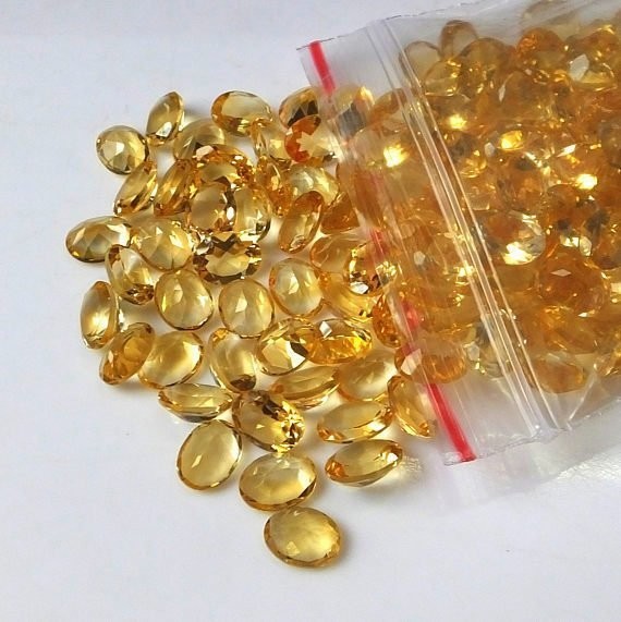 Natural Citrine Oval Faceted Cut 3x5mm to 8x10mm Loose Gemstone