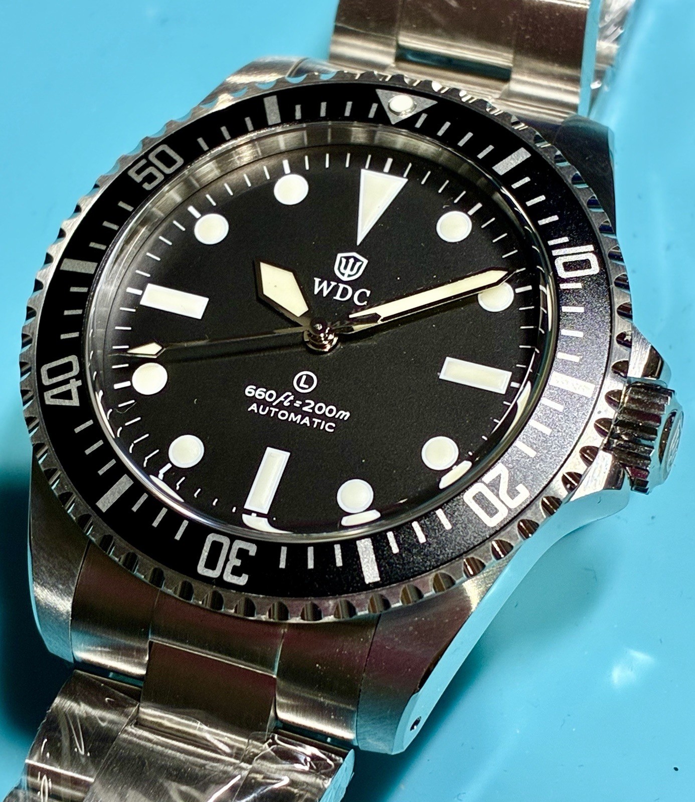 WATCHDIVES MILSPEC VINTAGE STYLE DIVER PT5000 HIGH BEAT AUTO SAPPHIRE STAINLESS