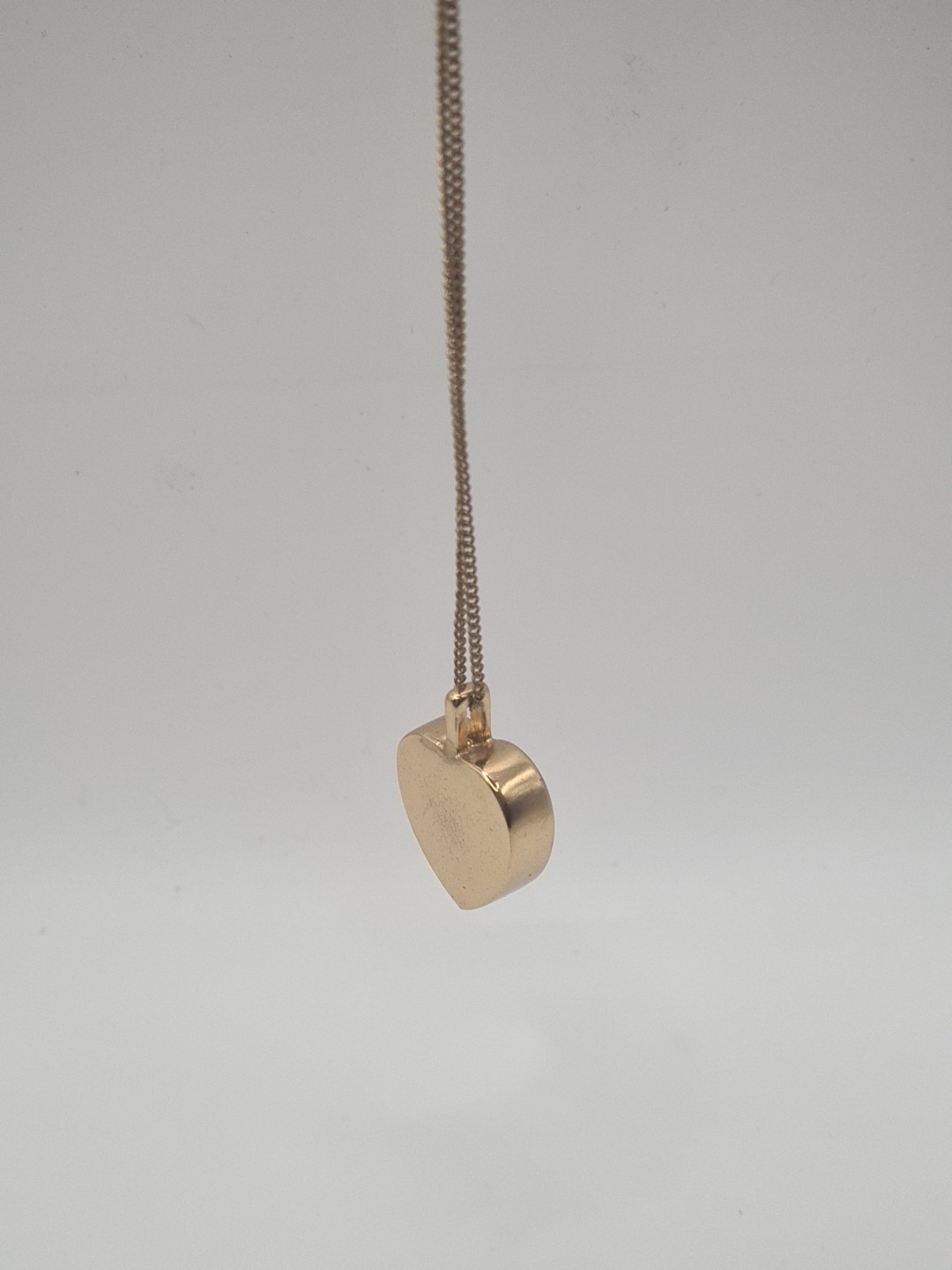 Accessorize Black Glass Heart Pendant Necklace On A Gold Tone Chain