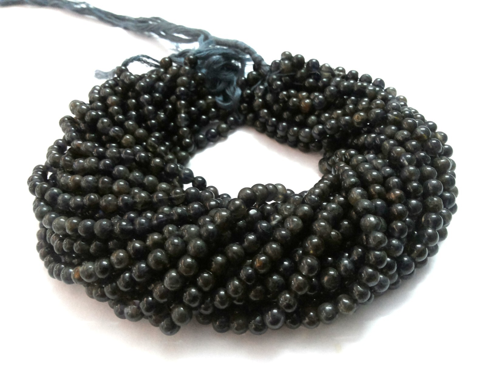 5 Strand Natural iolite Round Smooth 5.5-6mm iolite Round Loose Beads 12″inch