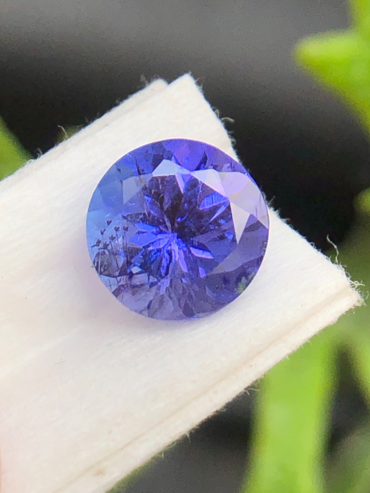 6 MM Natural Purple Blue Tanzanite Round Cut Inclusion Loose Gemstone