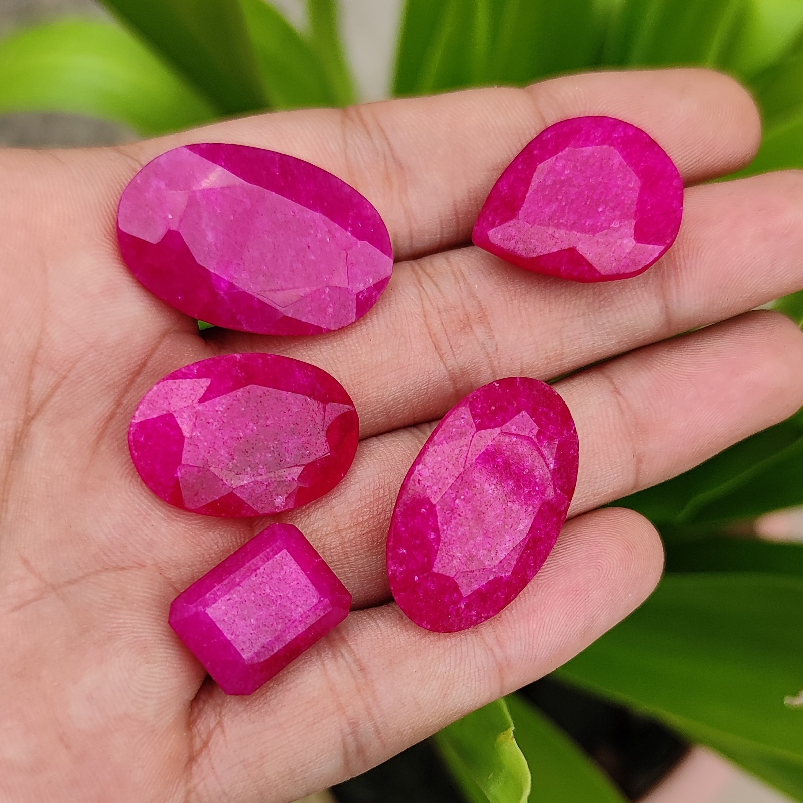 Natural 124 Ct Certified African Red Ruby Loose Gemstone 5Pcs Lot For Sale