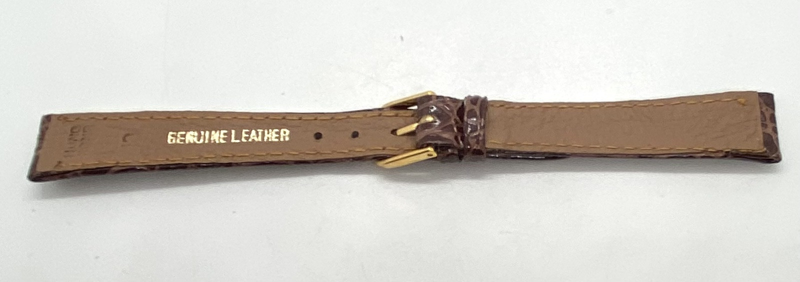 SPEIDEL Twist-on Leather Watch Band 13mm Brown Croco Grain With Spring Bars