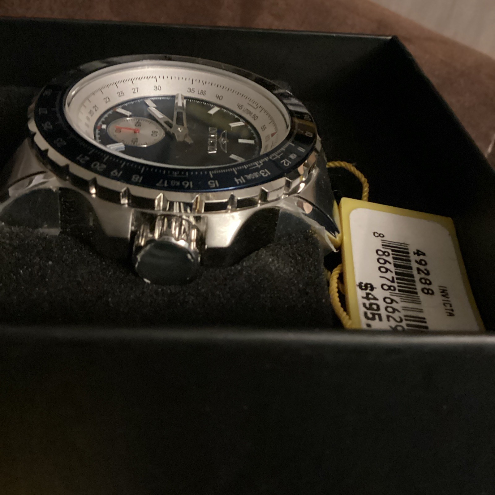 NWT Invicta Aviator Quartz Blue Dial Men’s Watch 49288 Stainless Steel Silver
