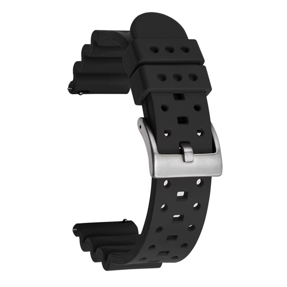 22mm Fluorine Rubber Watch Band Diver Wristwatch Band Quick Release Bracelet