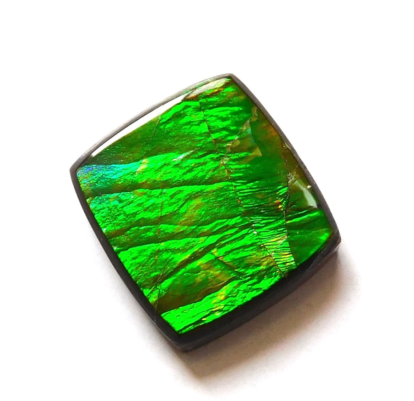 9.05 Ct Natural Canadian Ammolite Cabochon Loose Gemstone 14.2X13X4MM MG36