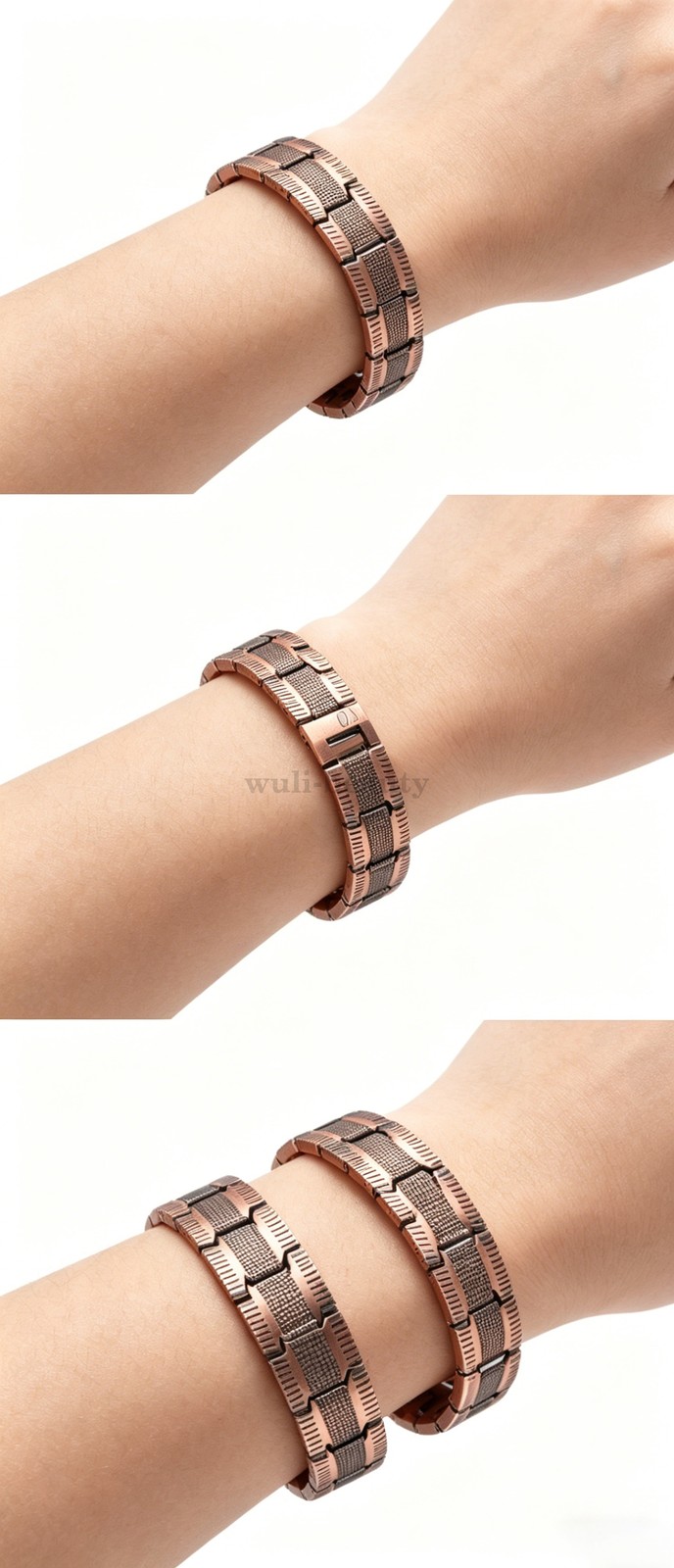 100% Pure Copper Magnetic Bracelet for Men Magnets Adjustable with Sizing Tool