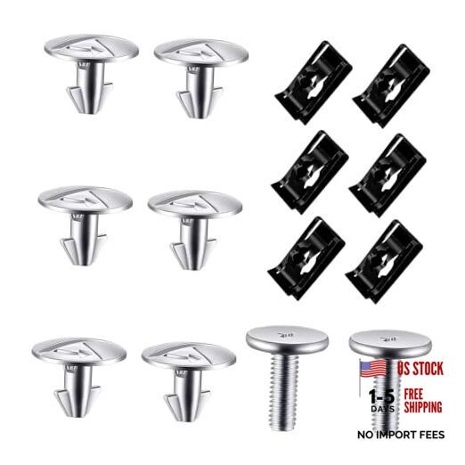 14PCS Lower Engine Cover Pin Screws, Metal Rust-proof Splash Shield Fastener