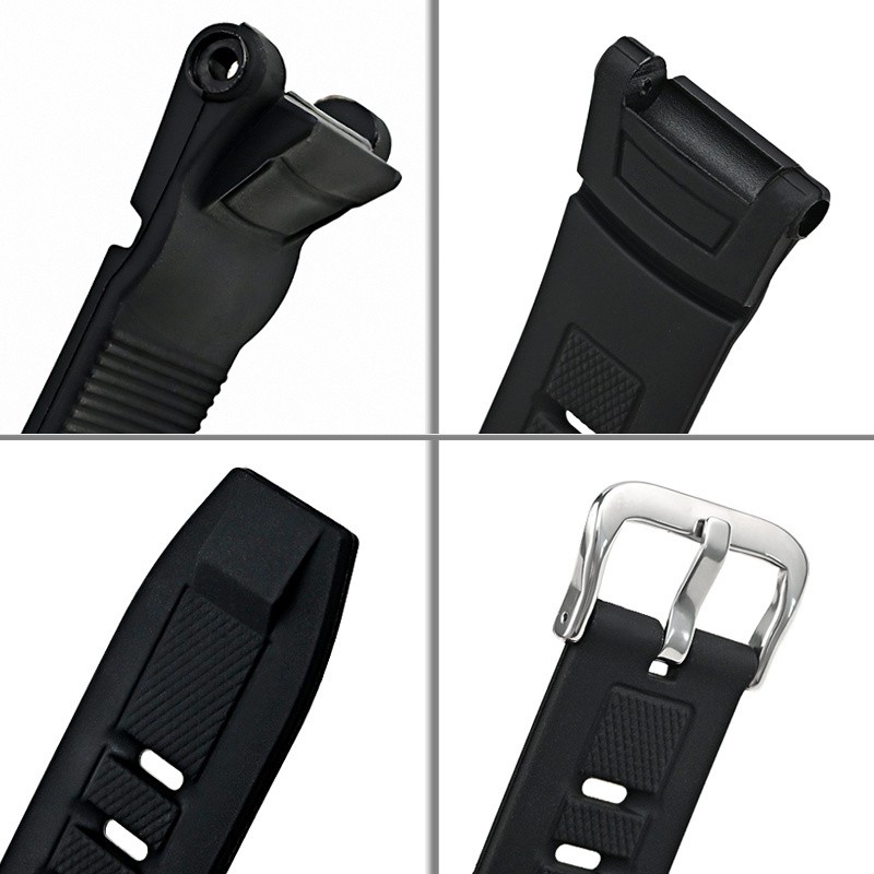 Watch Black Band Strap With Tool For CASIO Pro-Trek PRW-1500 PAW-1500 PRG-130