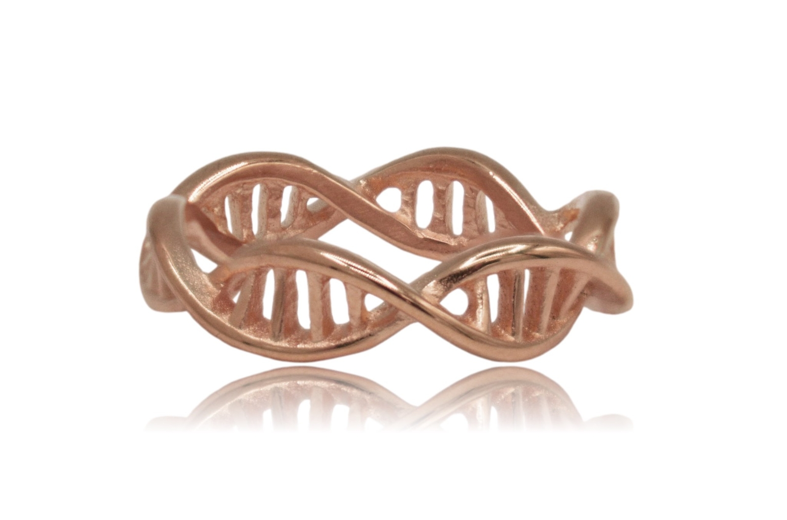DNA Double Helix Science Stainless Steel Ring