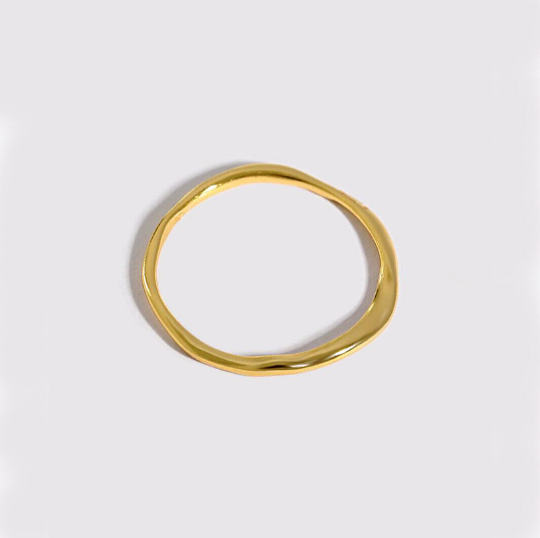 Sterling Silver Irregular Thin Dainty Above Midi Kunckle Thumb Pinkie Ring A3638