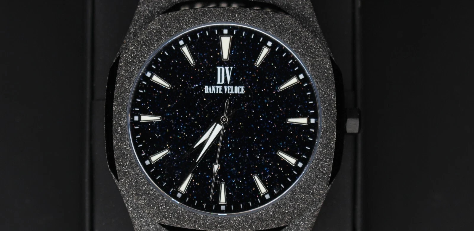 DANTE VELOCE Starlight Frosted BLACK Ice Out Icy Diamond Watch paul rich NEW !