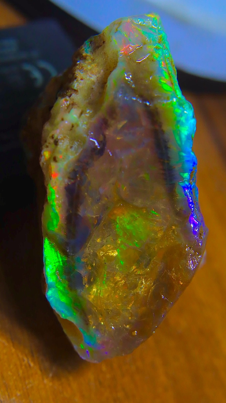 262 Ct Opal Rough Ethiopian Opal Loose Gemstone Large Play Of Color Natural Raw