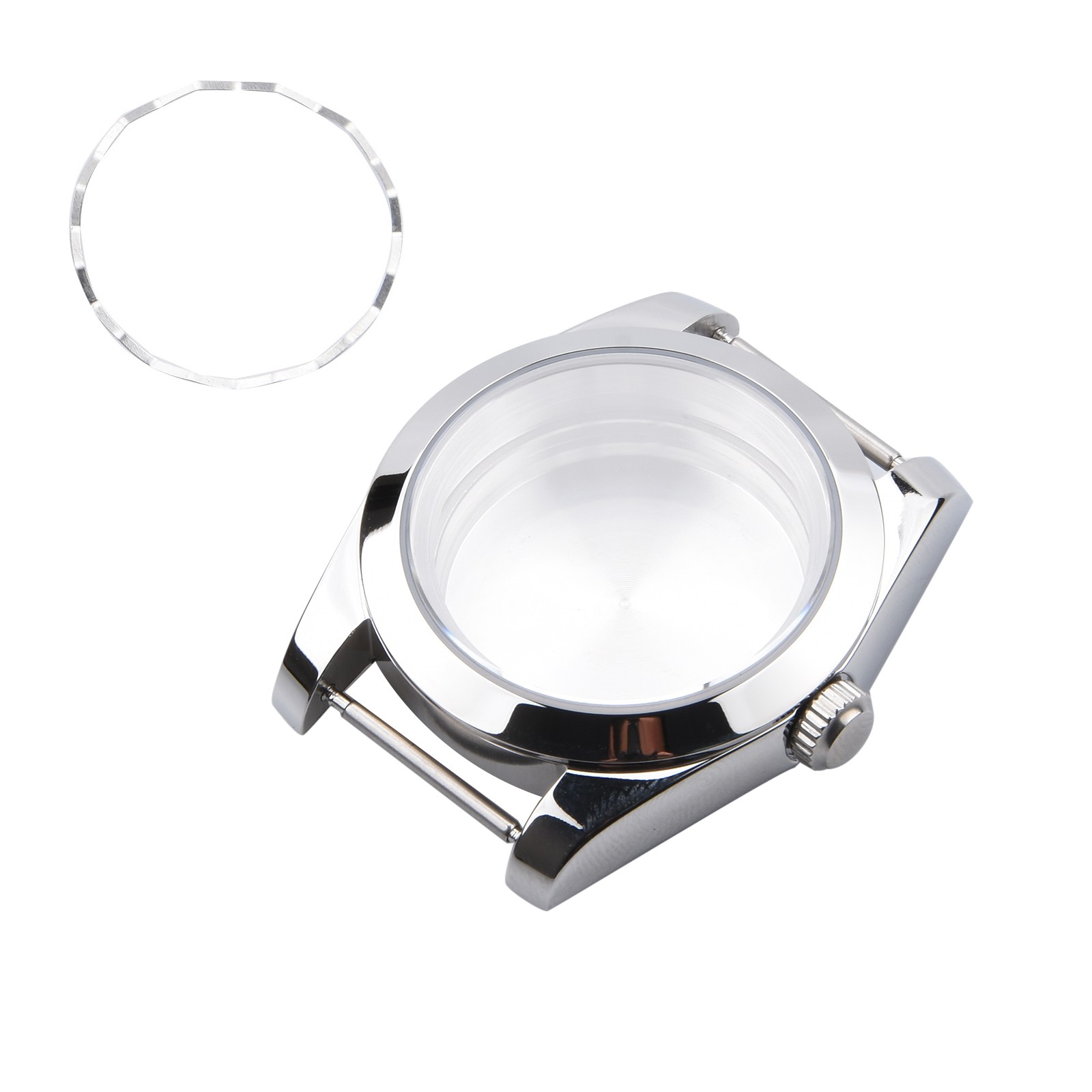 39mm 5ATM Life Waterproof Sapphire Glass Steel Watch Case For Seiko NH35 NH36 A