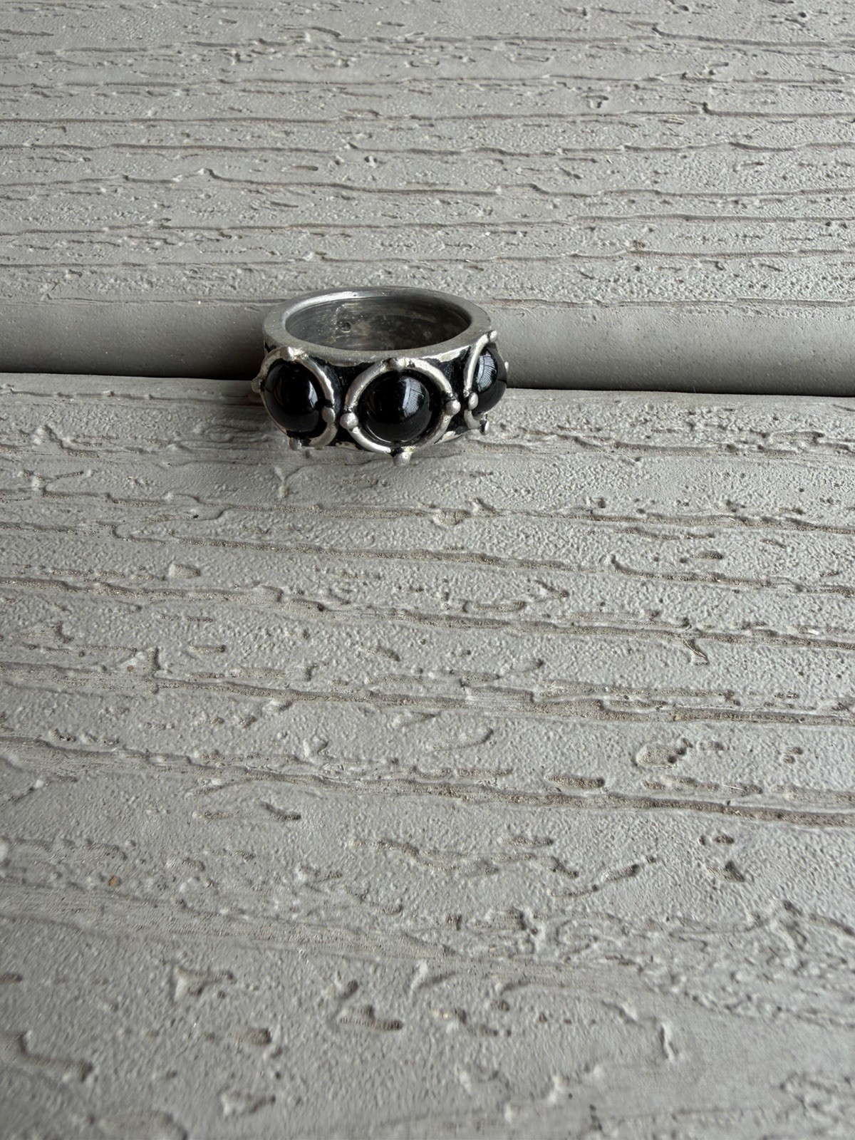 ULTRA RARE Alchemy of England Onyx Ring Size 7 circa 1995
