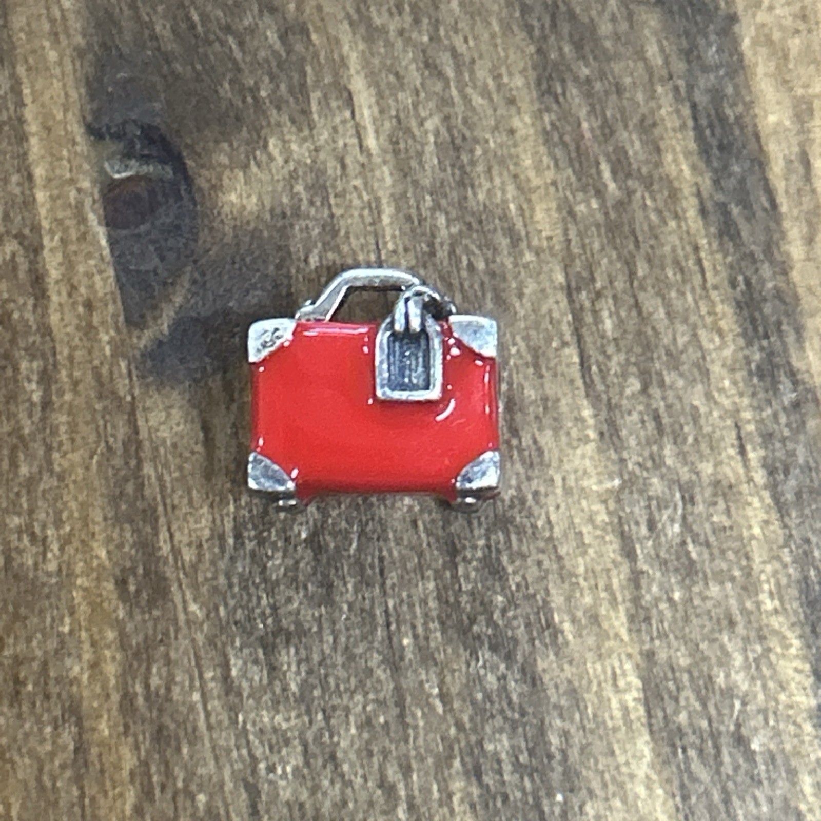 Soufeel 925 Sterling Silver Red Enamel Suitcase Luggage Travel Bead Charm 2.89 G