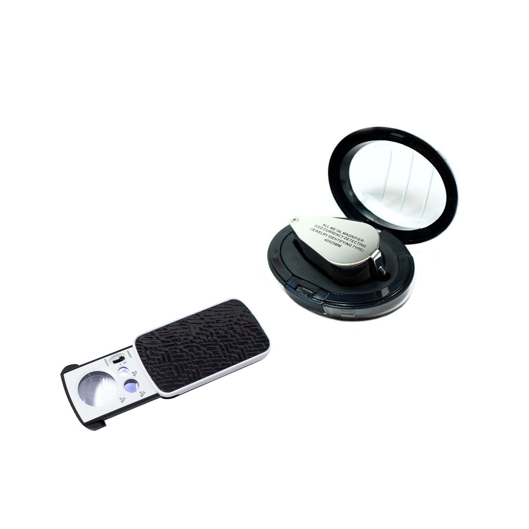 2 PACKS – 40X & 30X 60X 90X Craft Jewelry Watch Loupe Magnifier Microscope