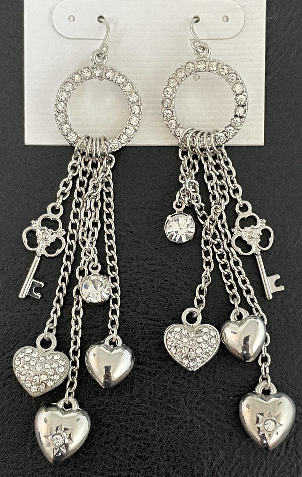 Accessorize Beautiful Multichain Crystal Hook Earrings.
